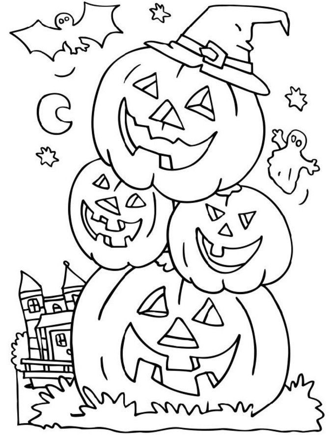 Tranh tô màu Halloween, hình Halloween tô màu cho bé đẹp nhất