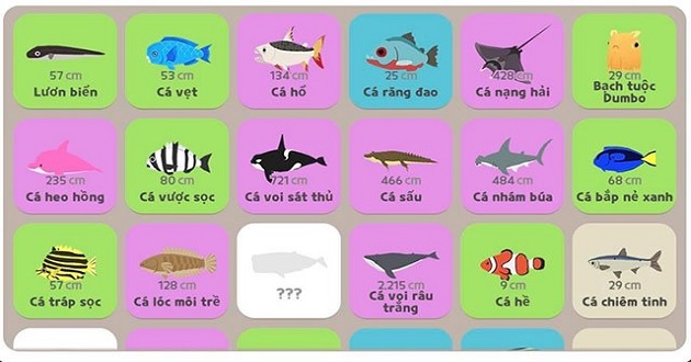Cách phân biệt các loại bóng cá trong Play Together