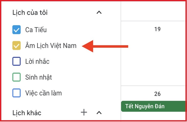 Cách cài lịch âm cho Google Calendar Cách cài lịch âm cho Google Calendar