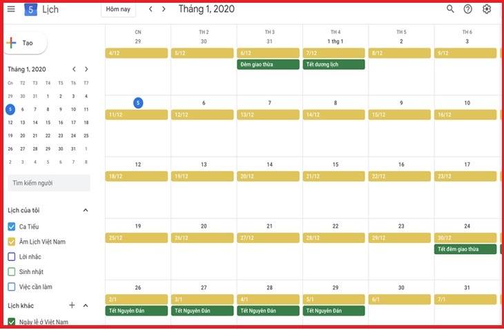 Cách cài lịch âm cho Google Calendar Cách cài lịch âm cho Google Calendar