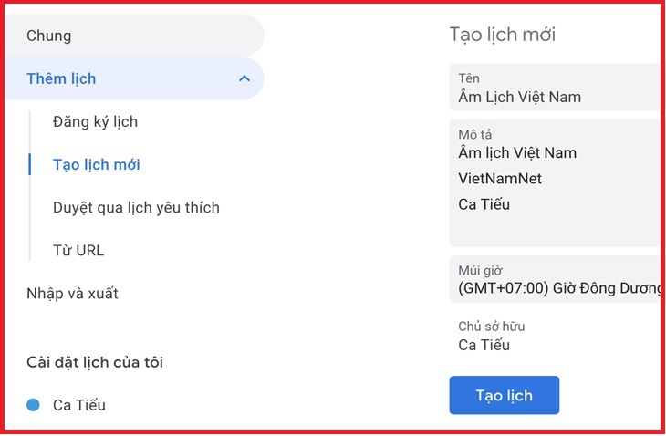 Cách cài lịch âm cho Google Calendar Cách cài lịch âm cho Google Calendar