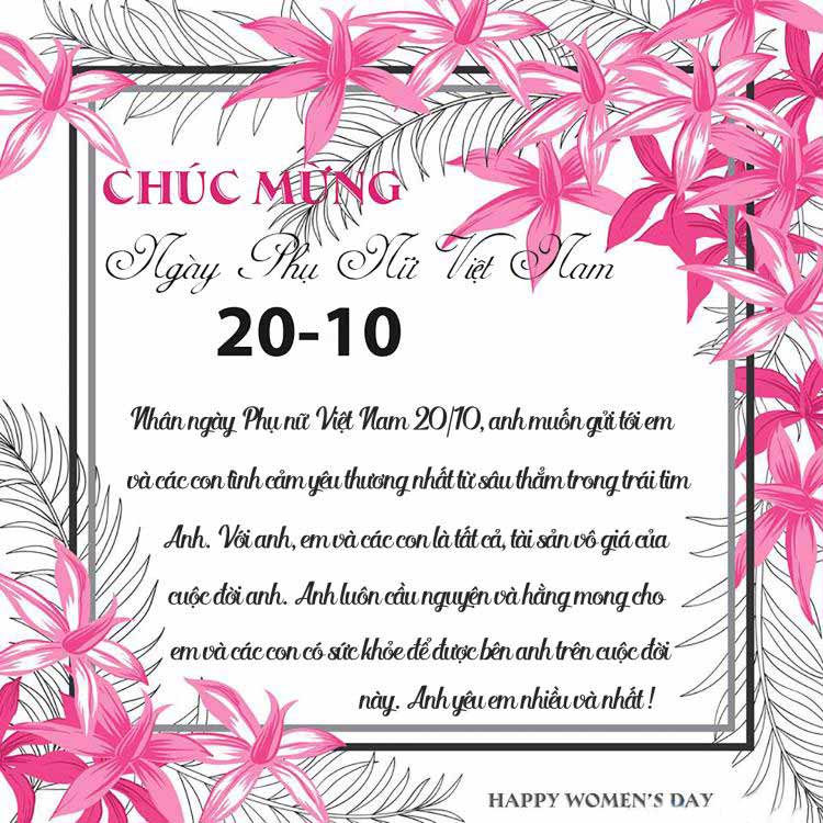 Thiệp chúc mừng 20/10 cho bạn gái 3