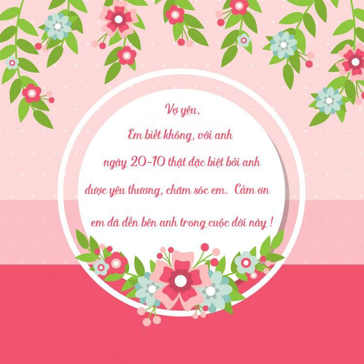 Thiệp chúc mừng 20/10 cho vợ yêu 10