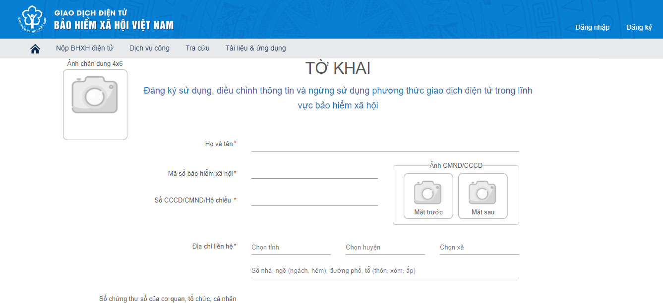 Cách đăng ký VssID trên website Cách đăng ký VssID trên website