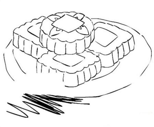 Ảnh tô màu bánh Trung Thu 3 Ảnh tô màu bánh Trung Thu 3