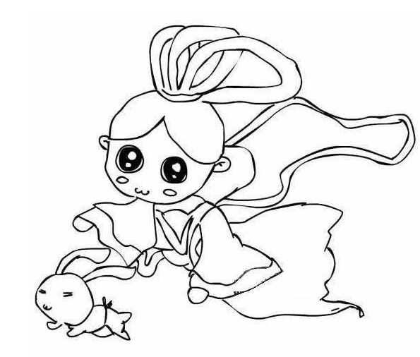 Tranh tô màu cho bé Trung Thu 3 Tranh tô màu cho bé Trung Thu 3