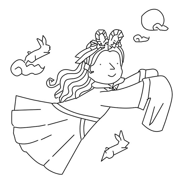 Tranh tô màu cho bé Trung Thu 4 Tranh tô màu cho bé Trung Thu 4