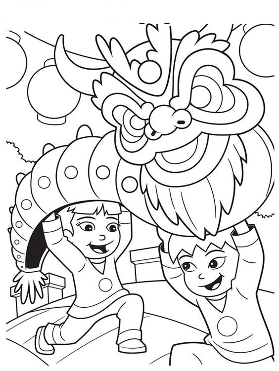 Tranh Trung Thu múa lân 2 Tranh Trung Thu múa lân 2