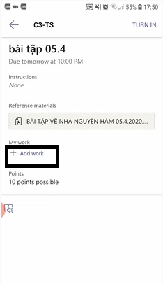 Cách nộp bài tập trên Microsoft Teams bằng điện thoại Cách nộp bài tập trên Microsoft Teams bằng điện thoại