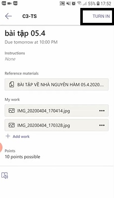 Cách nộp bài tập trên Microsoft Teams bằng điện thoại Cách nộp bài tập trên Microsoft Teams bằng điện thoại