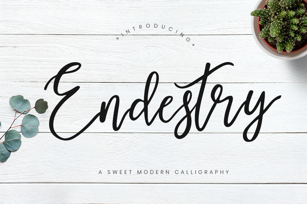 Endestry modern calligraphy font Endestry modern calligraphy font