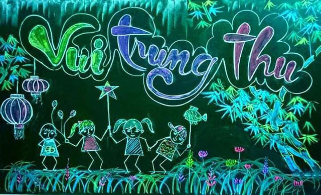 Mẫu bảng trang trí Tết Trung Thu