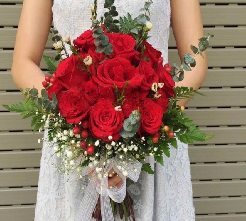 Lẵng hoa hồng đỏ