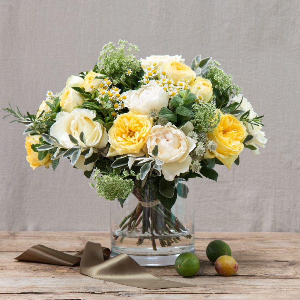 Giỏ hoa hồng vàng đẹp Giỏ hoa hồng vàng đẹp