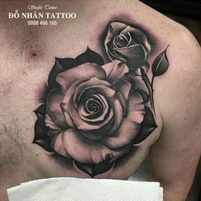 Những hình xăm hoa hồng đẹp cho nam