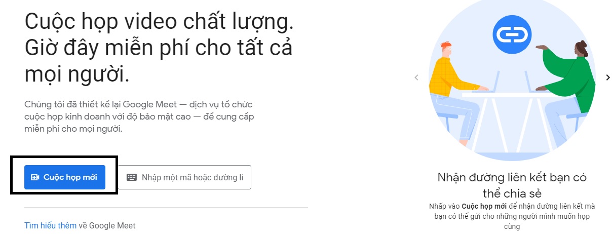 Cách tạo lớp học trên Google Meet bằng máy tính Cách tạo lớp học trên Google Meet bằng máy tính