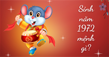 Sinh năm 1972 tuổi con gì, mệnh gì? Tuổi 1972 hợp màu gì, hướng nào?