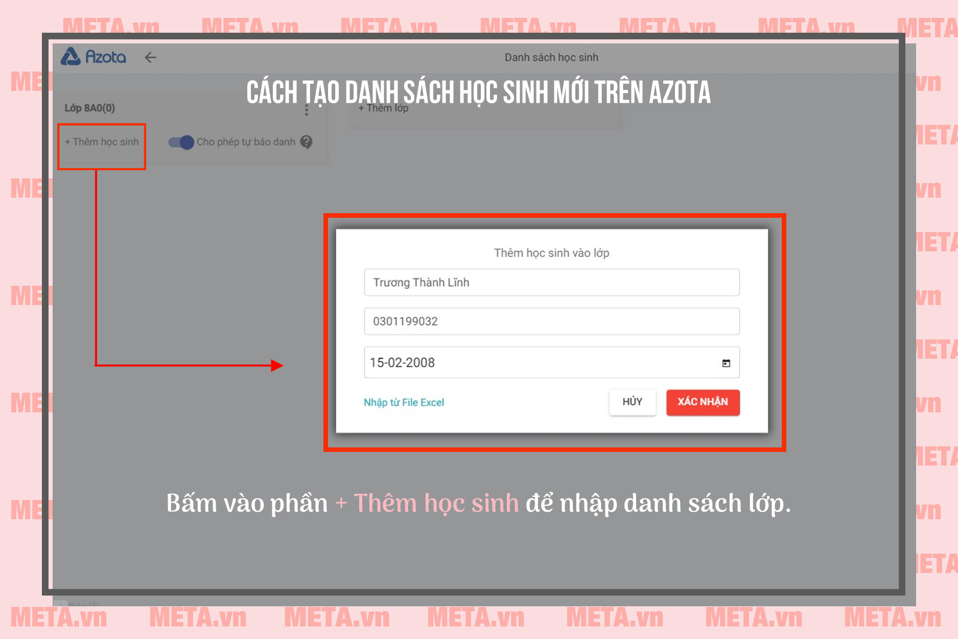 Cách thêm lớp, tạo danh sách học sinh mới Azota Cách thêm lớp, tạo danh sách học sinh mới Azota