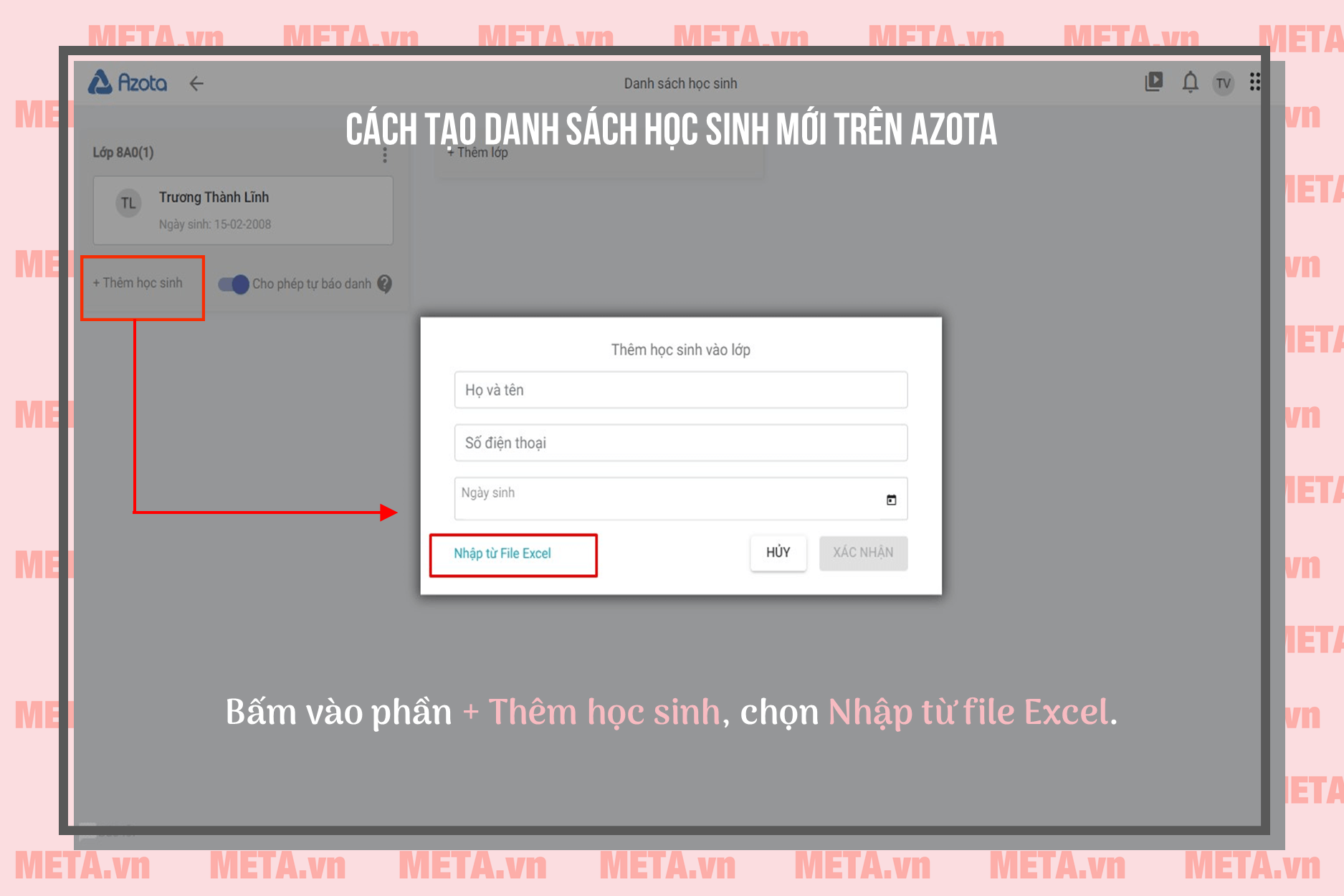 Cách thêm lớp, tạo danh sách học sinh mới Azota Cách thêm lớp, tạo danh sách học sinh mới Azota