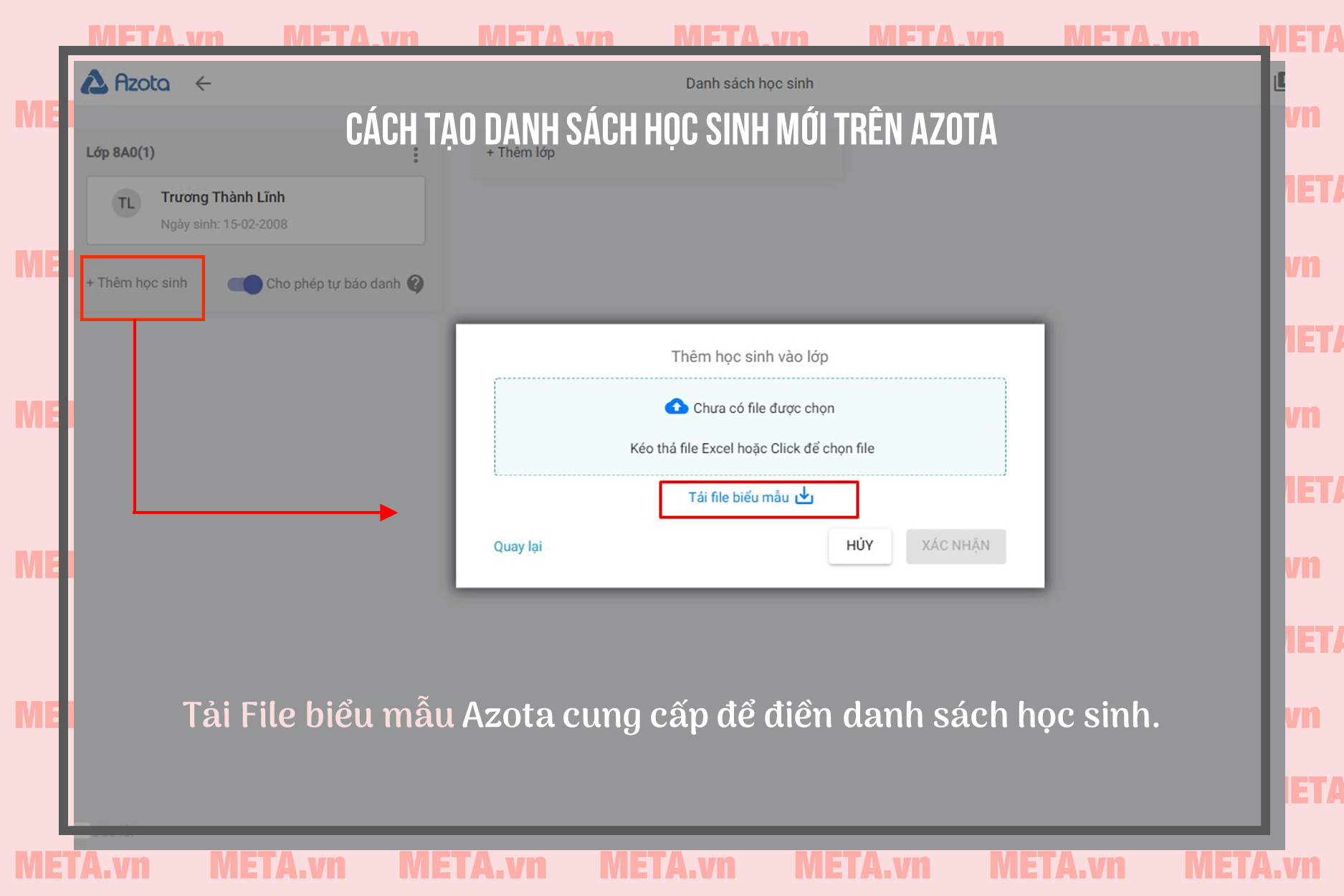 Cách thêm lớp, tạo danh sách học sinh mới Azota Cách thêm lớp, tạo danh sách học sinh mới Azota