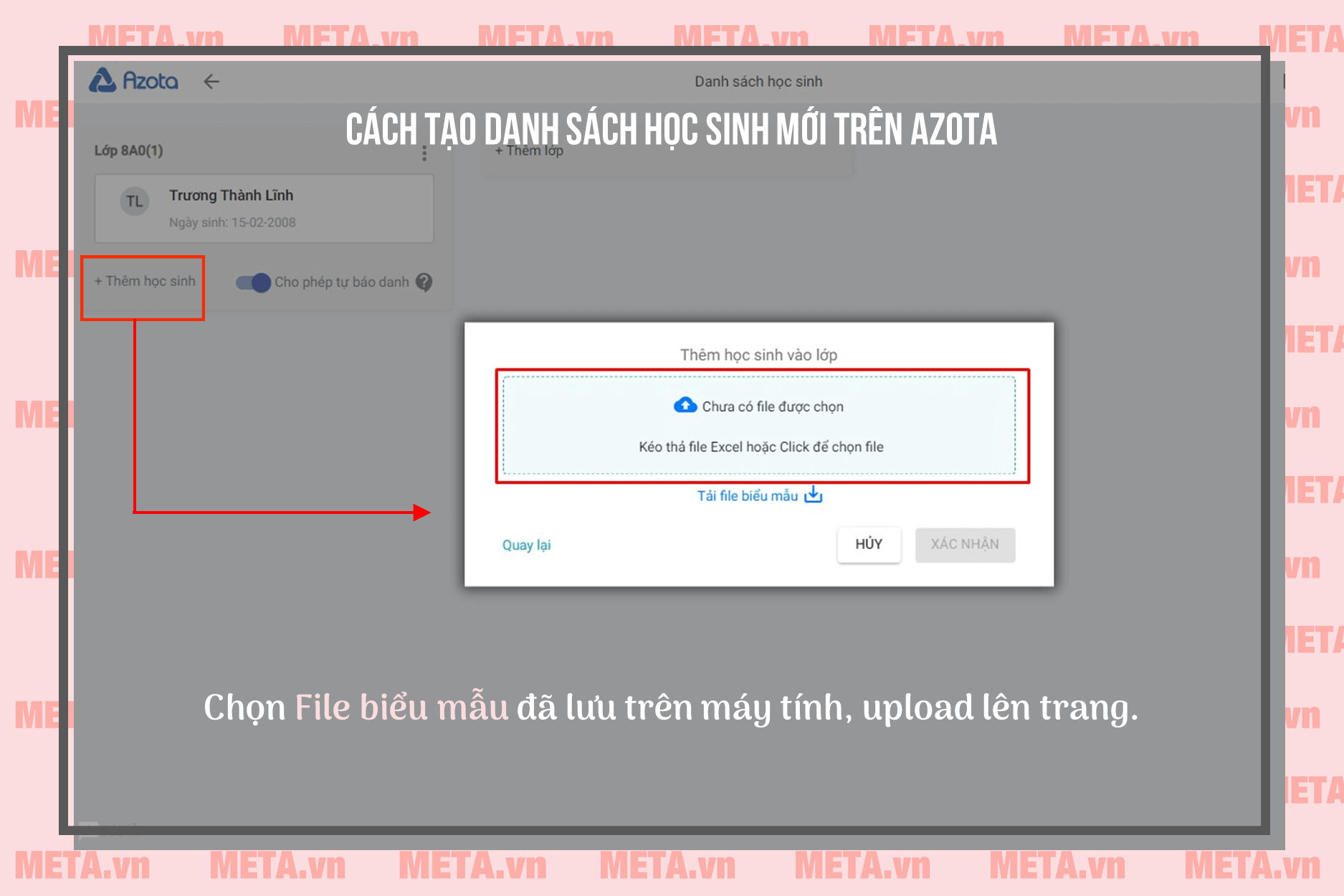 Cách thêm lớp, tạo danh sách học sinh mới Azota Cách thêm lớp, tạo danh sách học sinh mới Azota