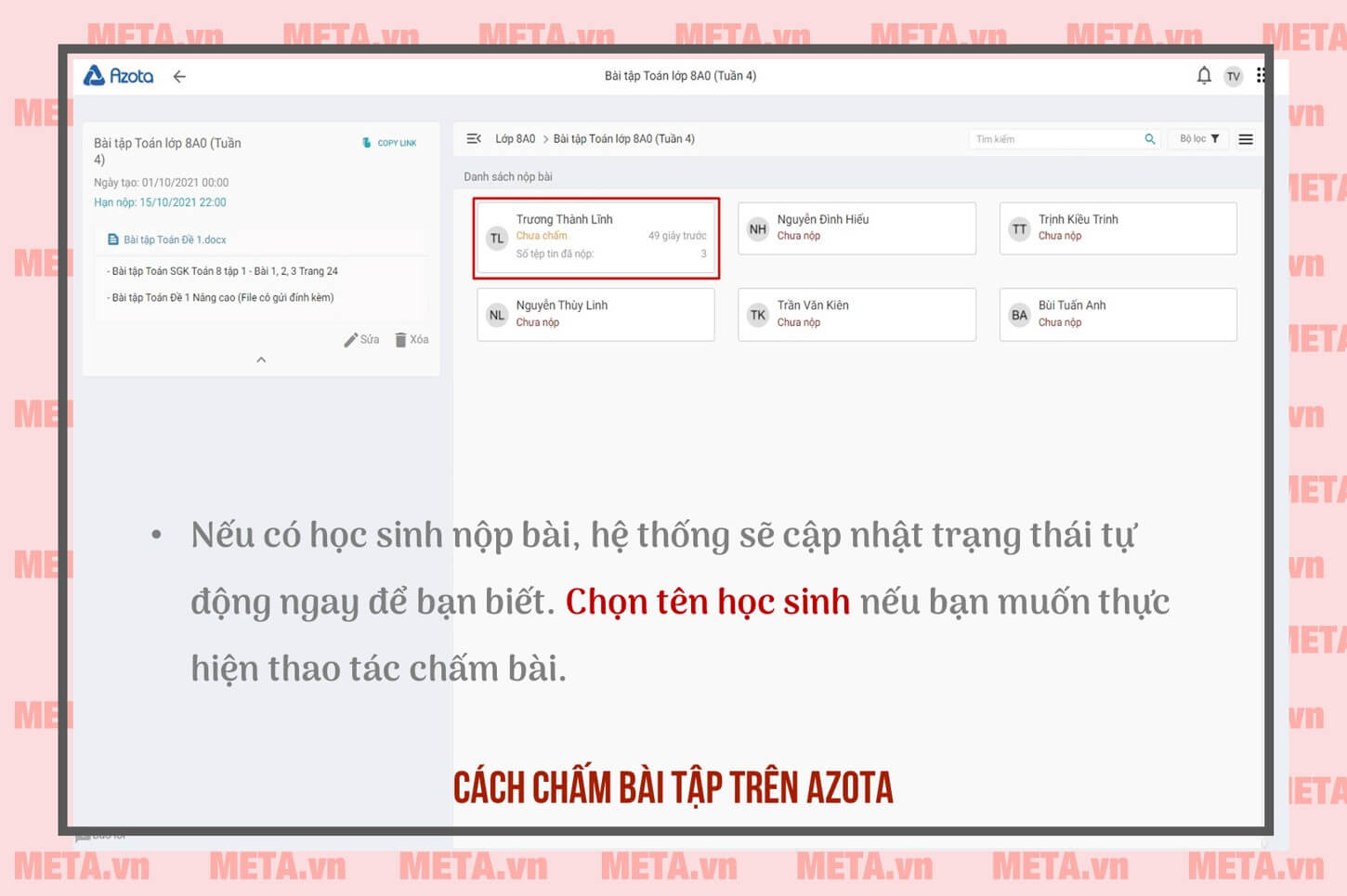 Cách giao và chấm bài cho học sinh trên Azota Cách giao và chấm bài cho học sinh trên Azota