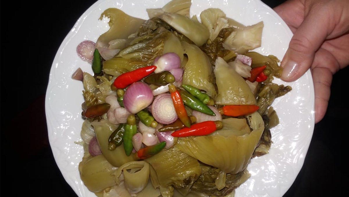 Thành phẩm món dưa cải muối chua Thành phẩm món dưa cải muối chua