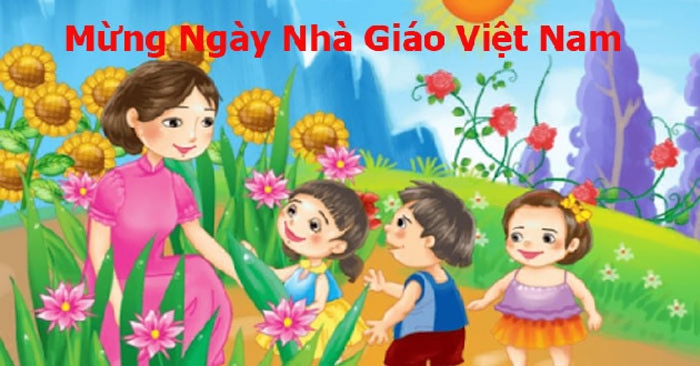 Bài thơ ngày 20/11 của mầm non cho bé tặng cô