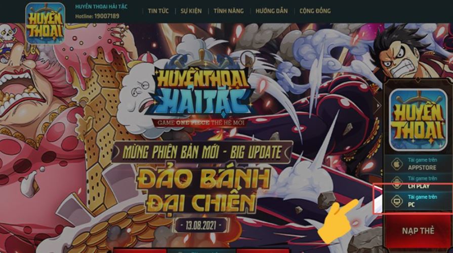 Cách tải game Huyền thoại hải tặc trên máy tính PC