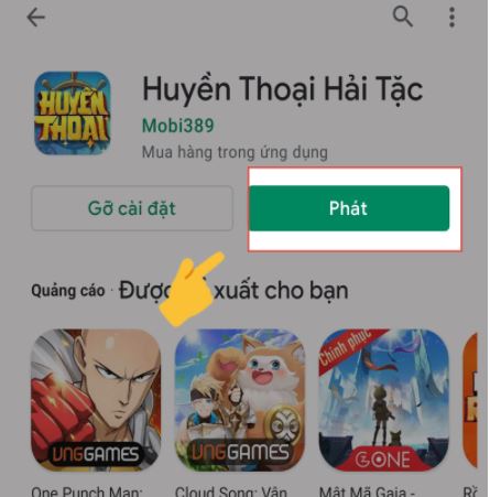 Cách tải game Huyền thoại hải tặc trên Android