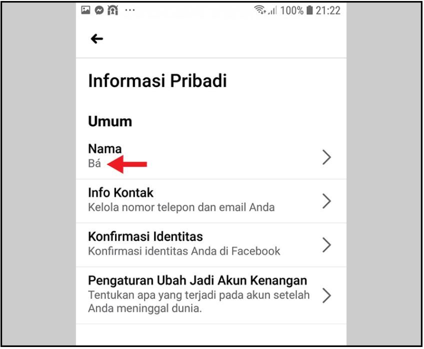 Cách đổi tên Facebook 1 chữ trên điện thoại Android