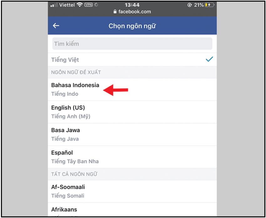 Cách đổi tên Facebook 1 chữ trên điện thoại iPhone