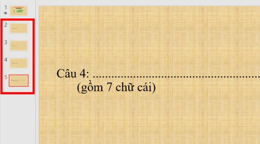 Cách làm, tạo trò chơi ô chữ trên PowerPoint đơn giản