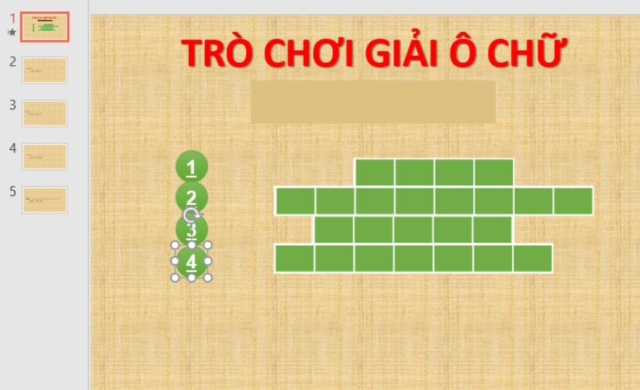 Cách làm, tạo trò chơi ô chữ trên PowerPoint đơn giản
