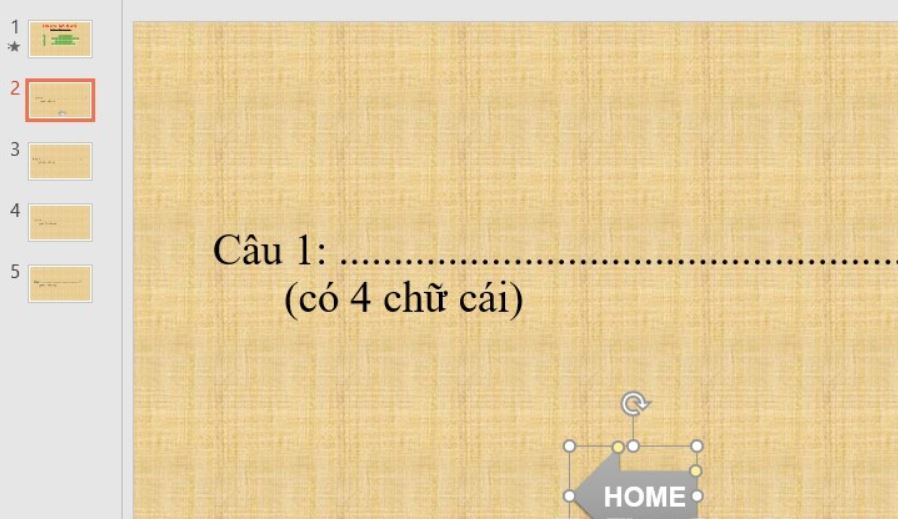 Cách làm, tạo trò chơi ô chữ trên PowerPoint đơn giản