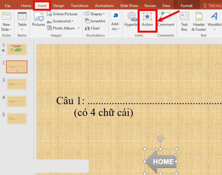 Cách làm, tạo trò chơi ô chữ trên PowerPoint đơn giản