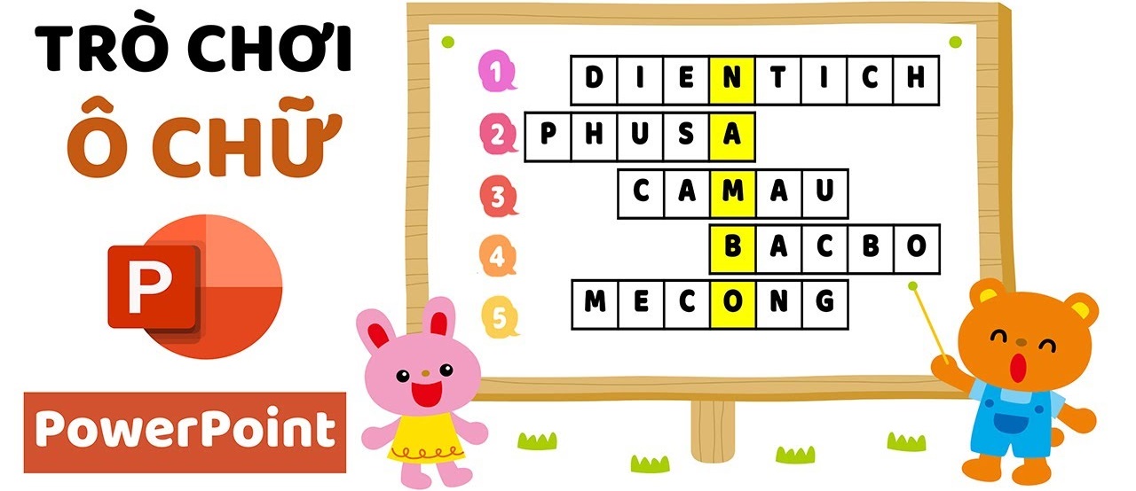 Cách làm, tạo trò chơi ô chữ trên PowerPoint đơn giản