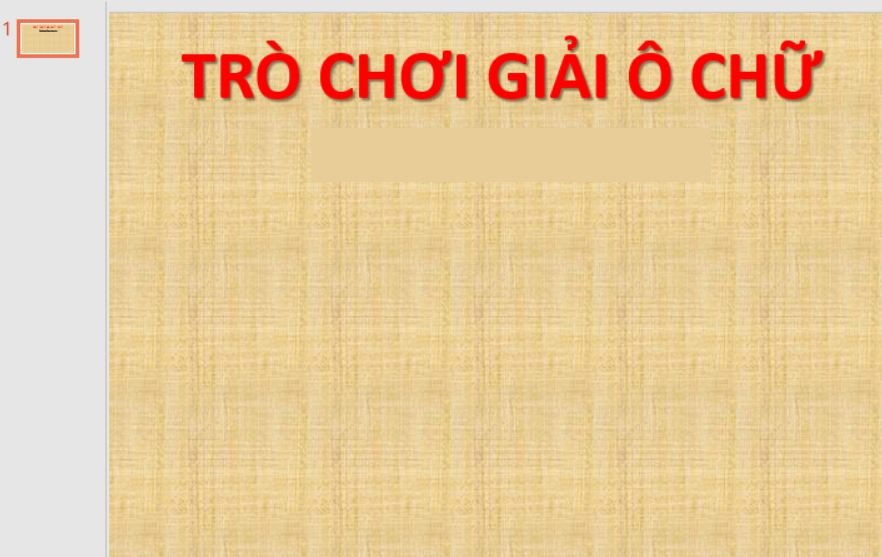 Cách làm, tạo trò chơi ô chữ trên PowerPoint đơn giản