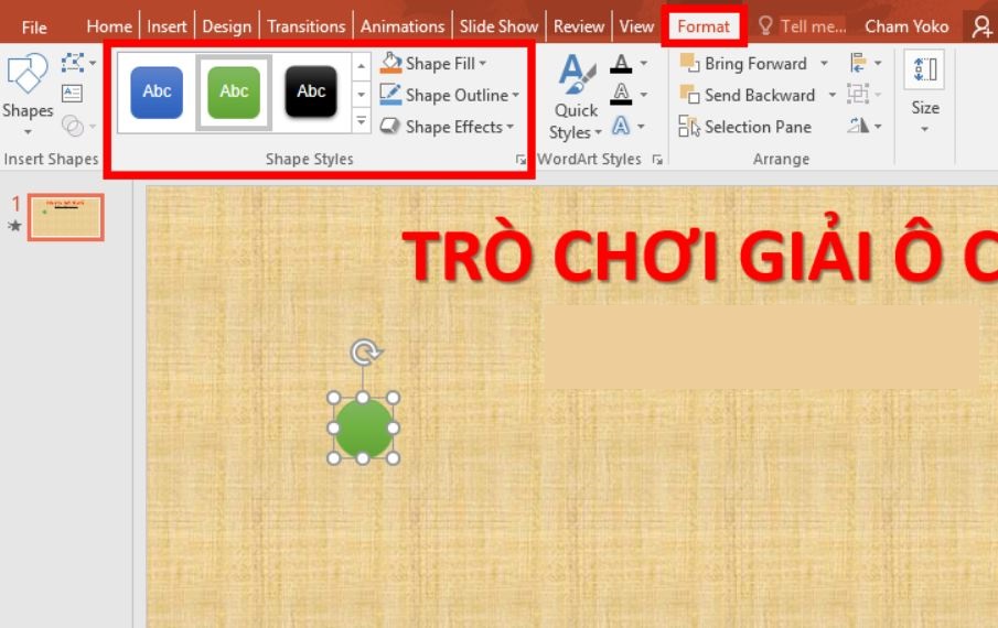 Cách làm, tạo trò chơi ô chữ trên PowerPoint đơn giản