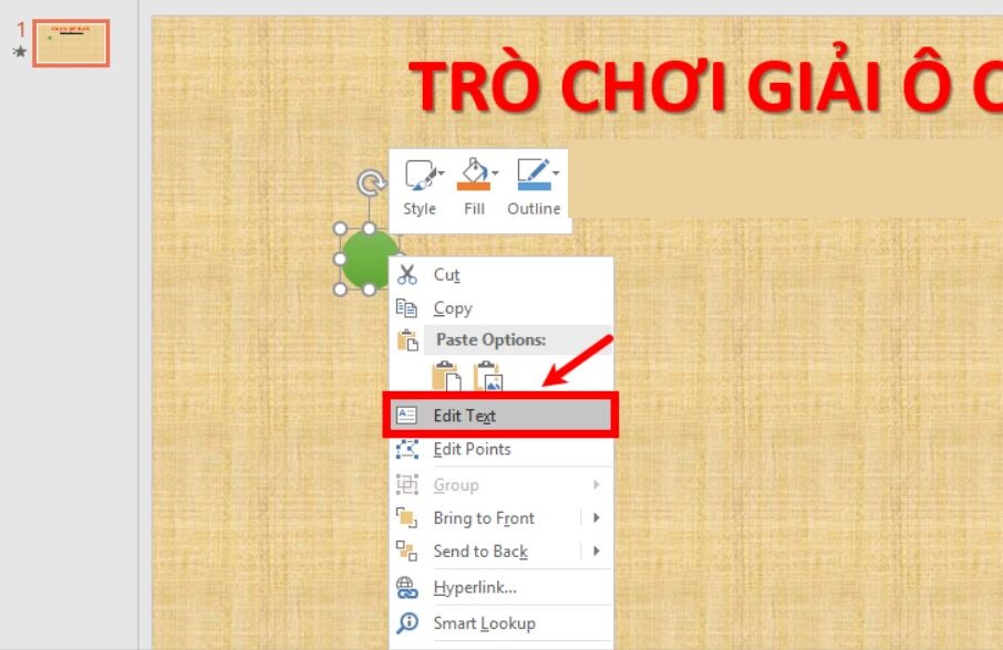 Cách làm, tạo trò chơi ô chữ trên PowerPoint đơn giản