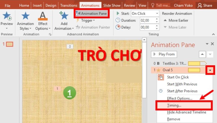 Cách làm, tạo trò chơi ô chữ trên PowerPoint đơn giản