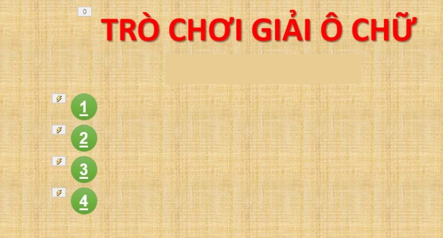 Cách làm, tạo trò chơi ô chữ trên PowerPoint đơn giản