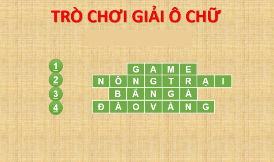 Cách làm, tạo trò chơi ô chữ trên PowerPoint đơn giản