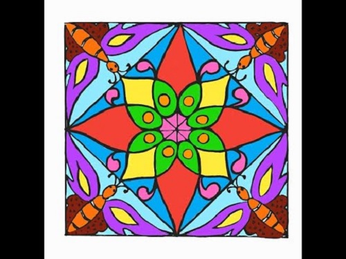 Cách vẽ trang trí hình vuông