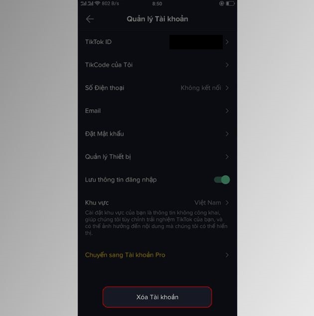 Cách xóa tài khoản TikTok của mình vĩnh viễn đơn giản nhất