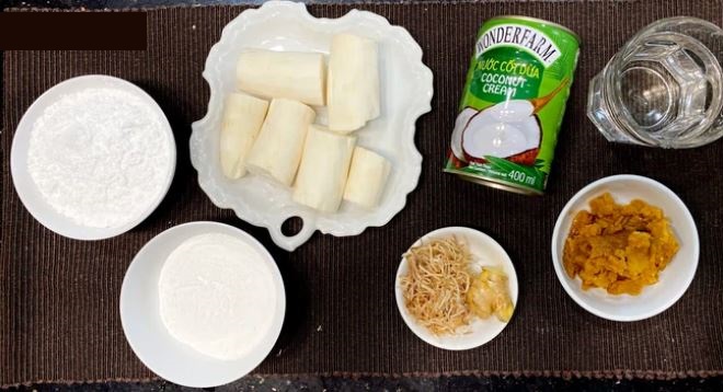 Nguyên liệu nấu chè sắn dẻo mochi