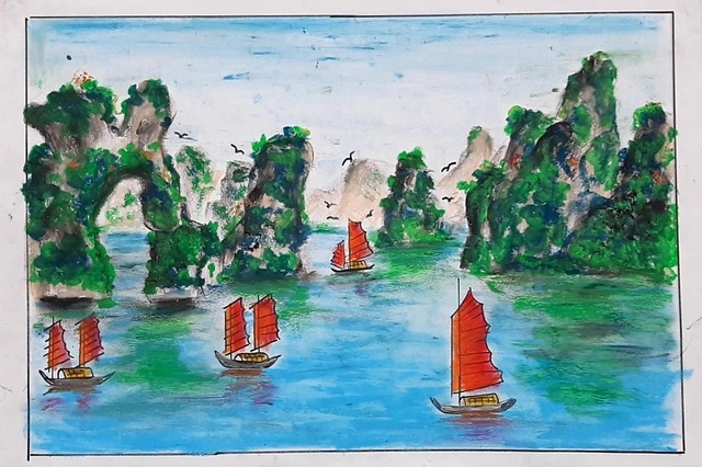 Tranh đề tài phong cảnh màu nước