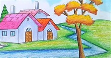 Cách vẽ tranh phong cảnh quê hương đơn giản mà đẹp nhất