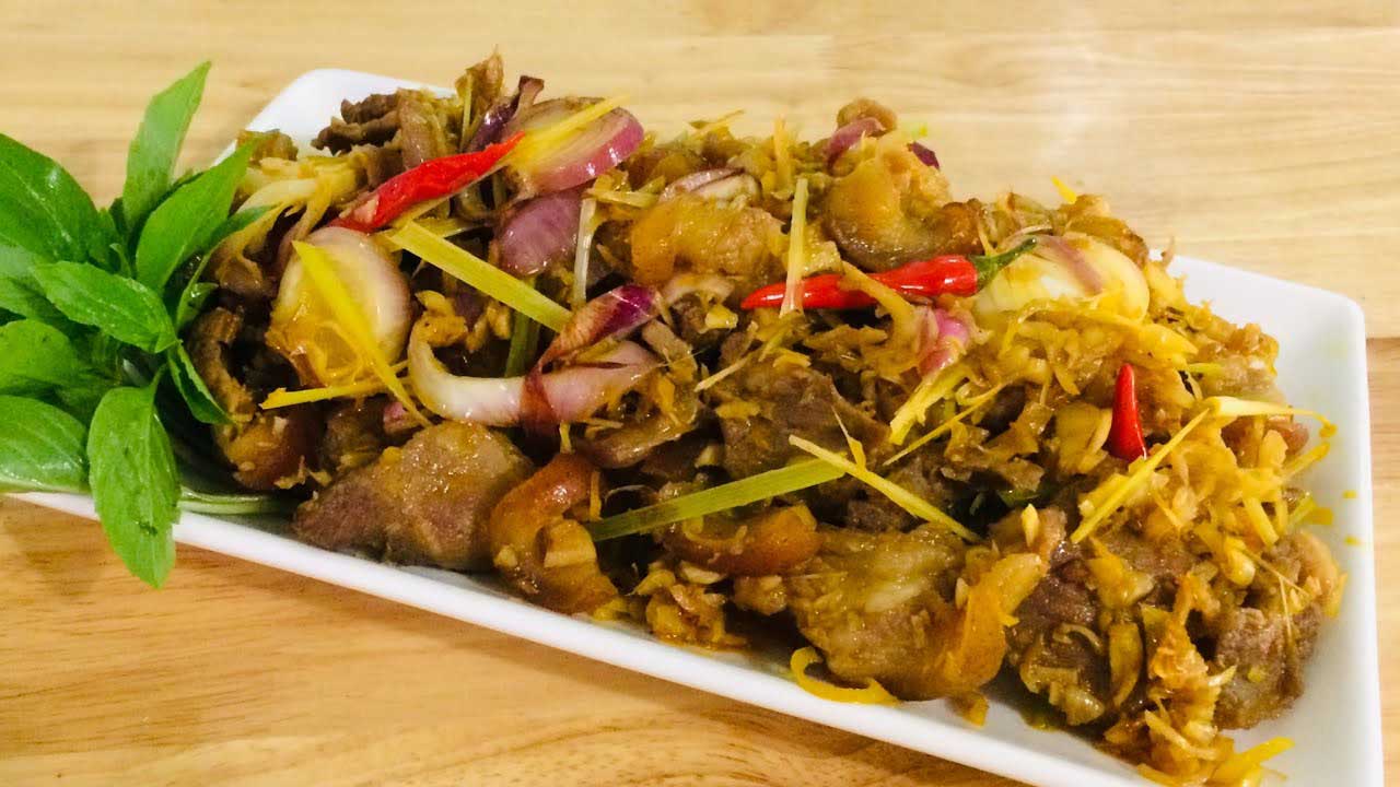 Thịt nai xào sả ớt Thịt nai xào sả ớt