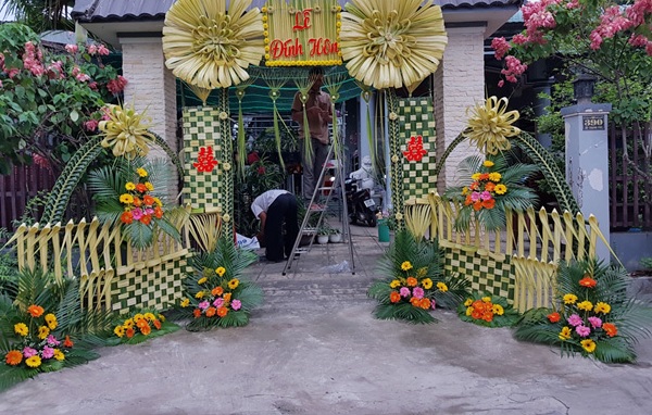 Cổng cưới hoa tươi đẹp